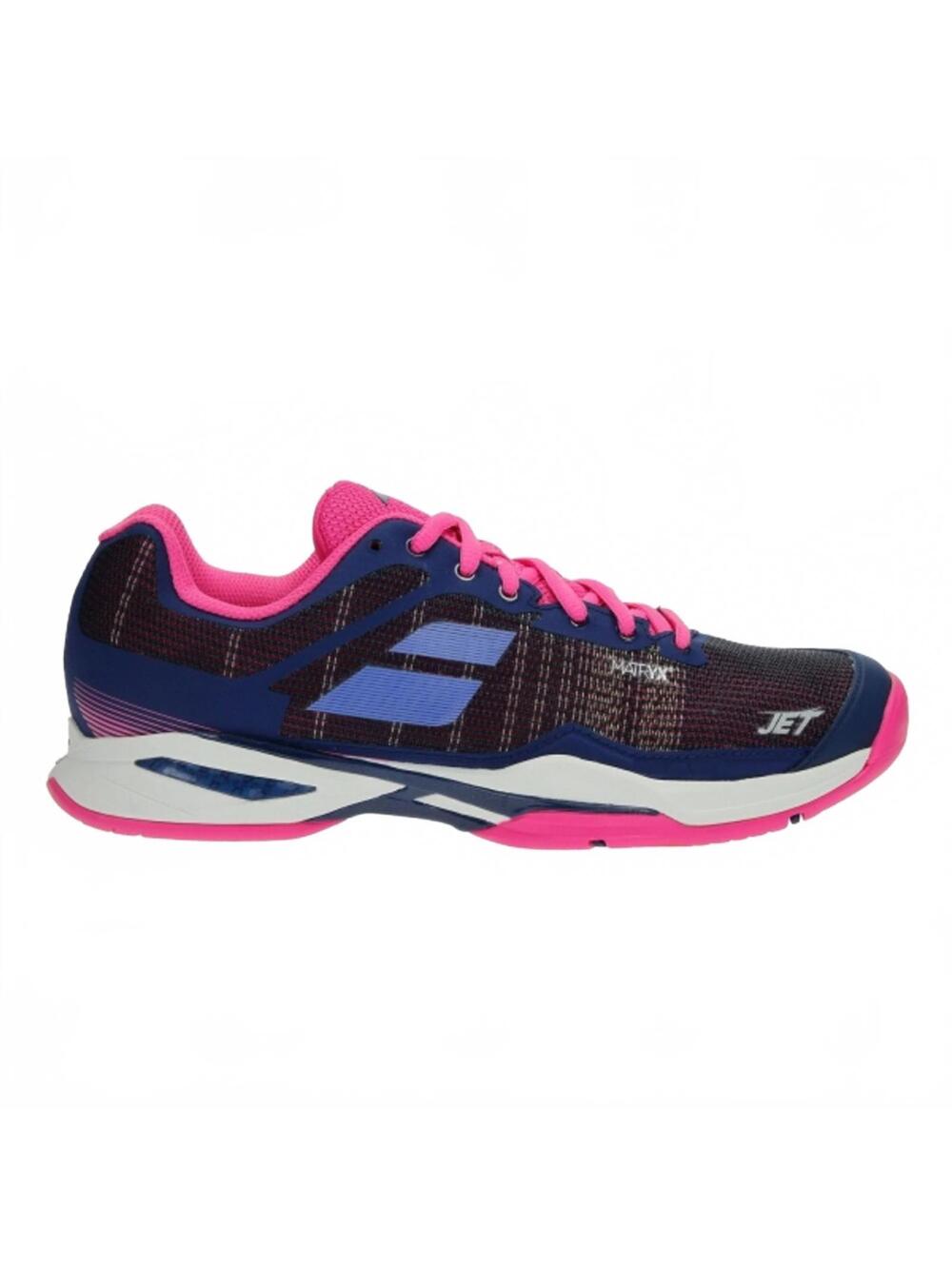 BabolaT Jet Mach I AC Women’s Tennis Navy Pink Shoes | Size US 7.5 EU Size 38.5